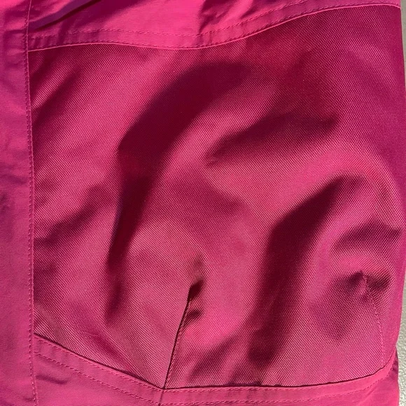 L.L. Bean Ski Snow Pants Bib Girls Youth Size 16 Insulated Pink Reinforced Knees - Picture 5 of 14